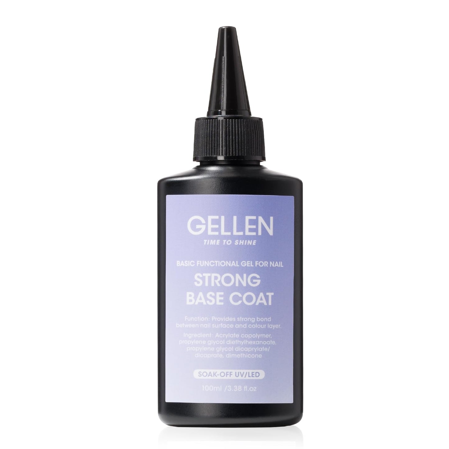 GELLEN 100ml No Wipe Gel Top Coat, High Gloss Long Lasting Clear Color Gel Top Coat U V Light Cured Soak off High Capacity for Salon