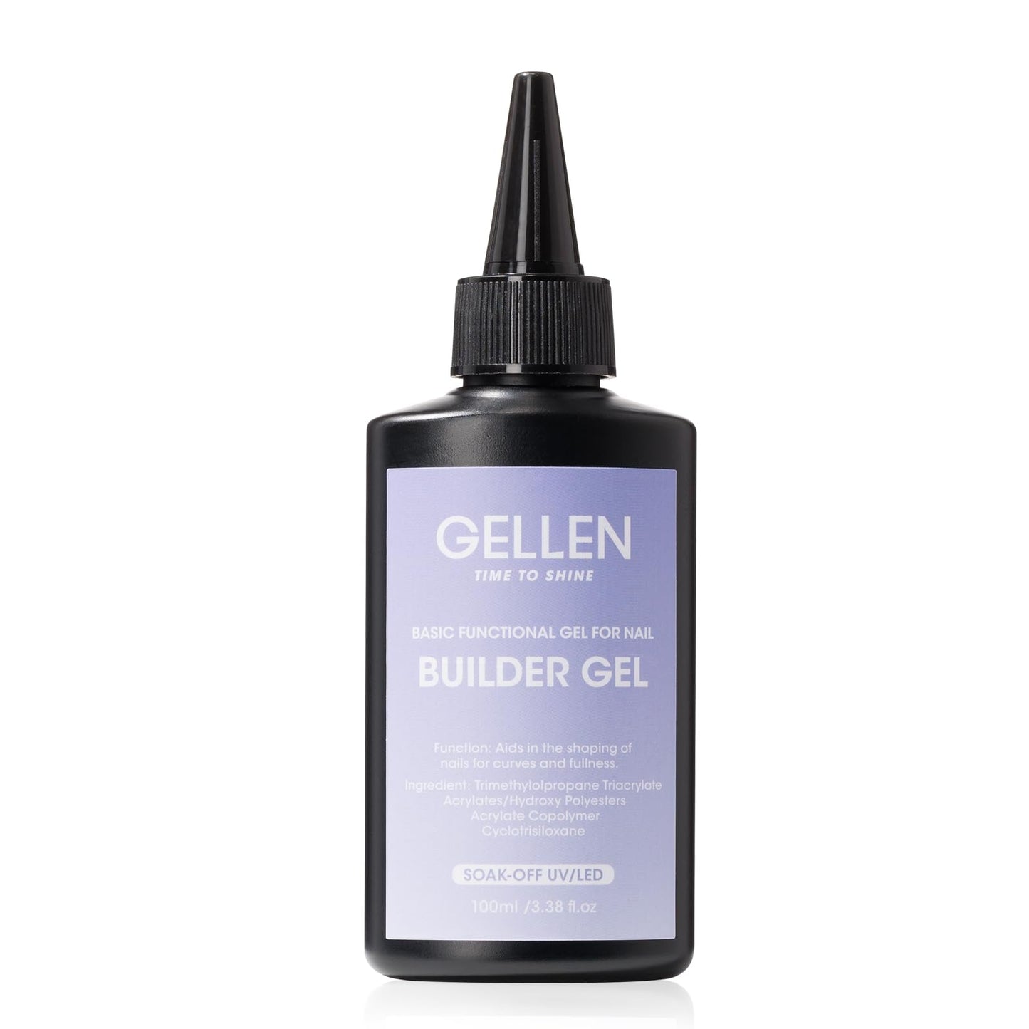 GELLEN 100ml No Wipe Gel Top Coat, High Gloss Long Lasting Clear Color Gel Top Coat U V Light Cured Soak off High Capacity for Salon